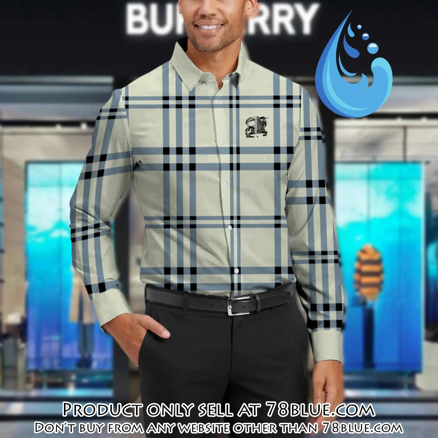 Burberry long sleeves button down shirt for elegant men lsb1013 78b1716914